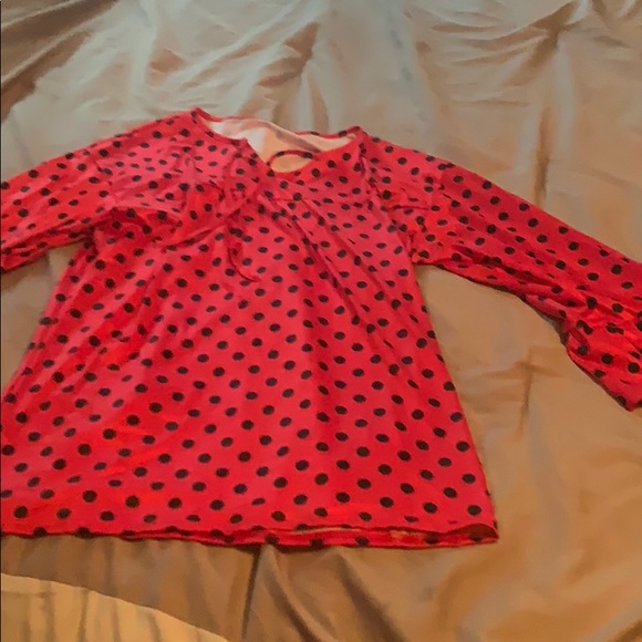 Red and black polka dot top - Picture 3 of 5